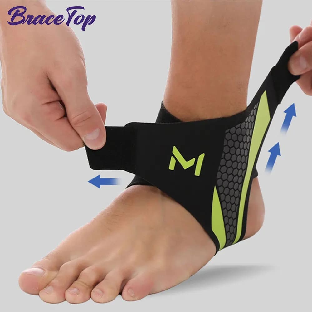 Tutore per caviglia regolabile da 1 pezzo - Manicotti per caviglia ultrasottili traspiranti ed elastici Supporto di compressione per protezione sportiva, artrite