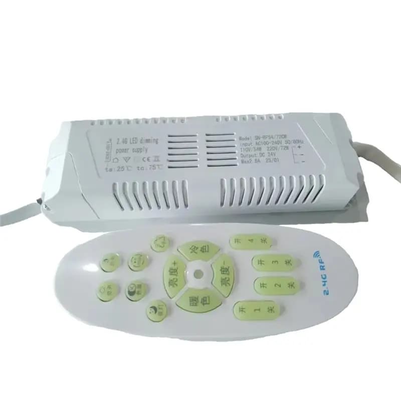 ABZW 2.4G Dimmable AC110V 220V 54-72W Output for Double Color LED Strip Adjustment