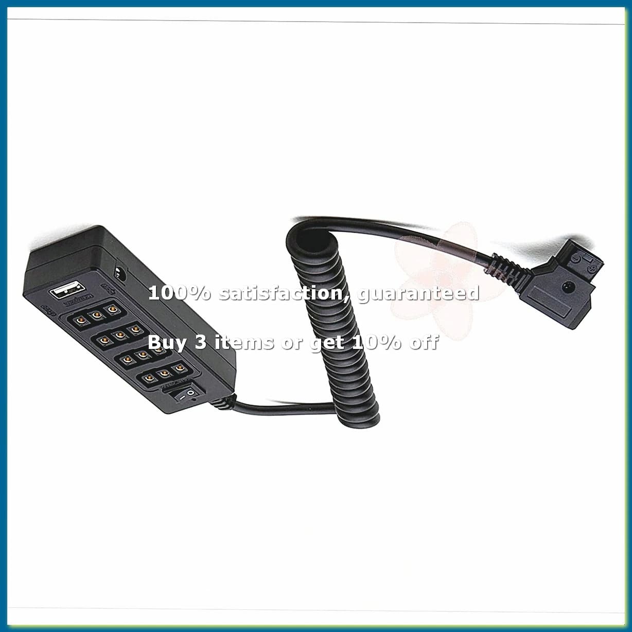 D-Tap to 4 Female D-Tap 2 DC USB Output Power Cable Distributor Splitter Hub Box for V Mount Batteries