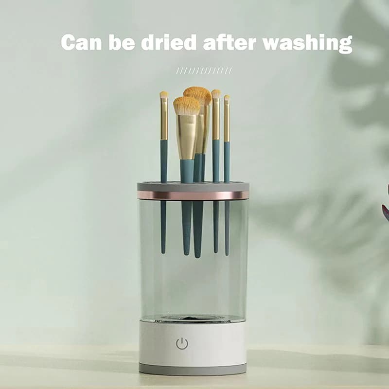 Women's Shade Brush Cleaning Tool Machine for Cleaning Portable Electric Makeup Brushes with Auto Cosmetic Brush with USB Charging