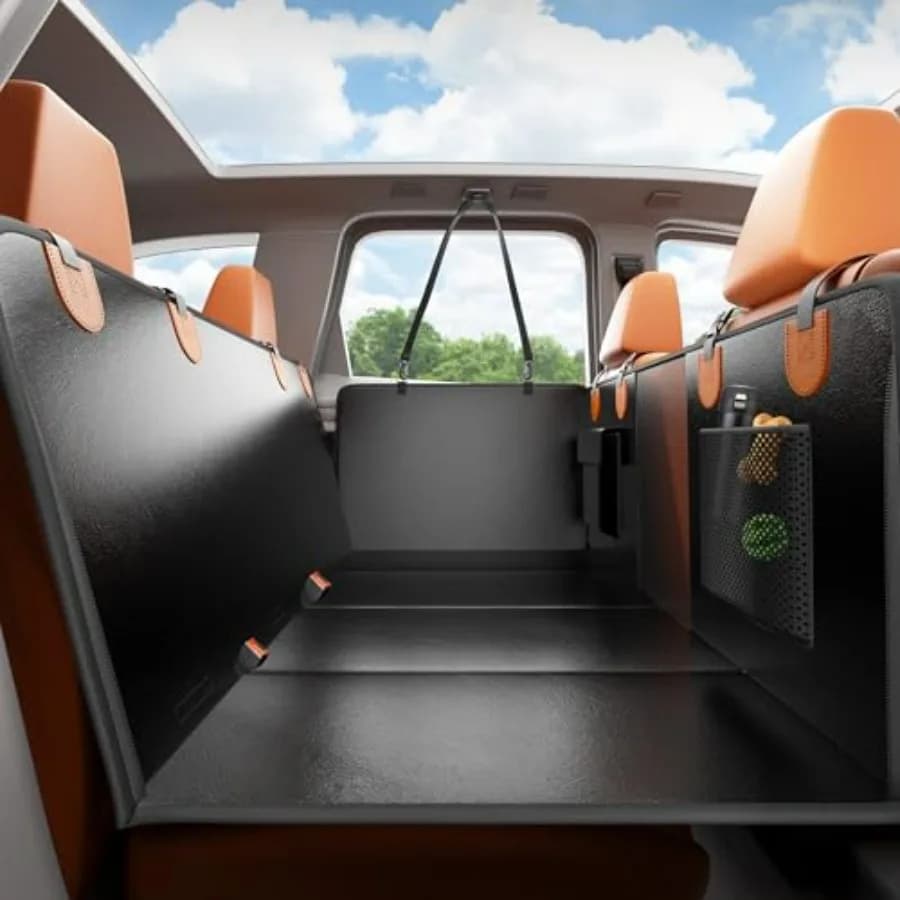 Cover for dog car, for rear seat, with rigid bottom, rear seat extender, waterproof, truck dog hammock, supports up to 180 kg