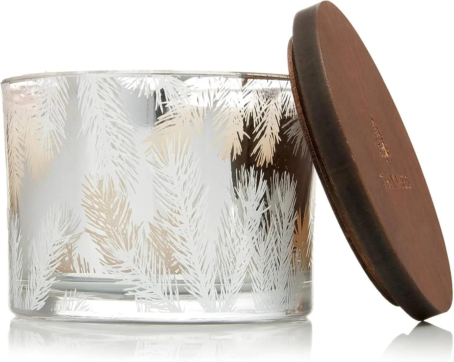 Fragrant fir candle Frasier - Design in silver pine, 3 studs (12.5 ounces) - Fragrance of Siberian fir and cedar wood for home decoration