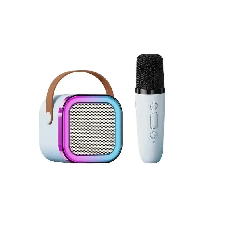 Sistema di Altoparlanti PA Portatile K12 con Subwoofer e 2 Microfoni Wireless per Karaoke Familiare