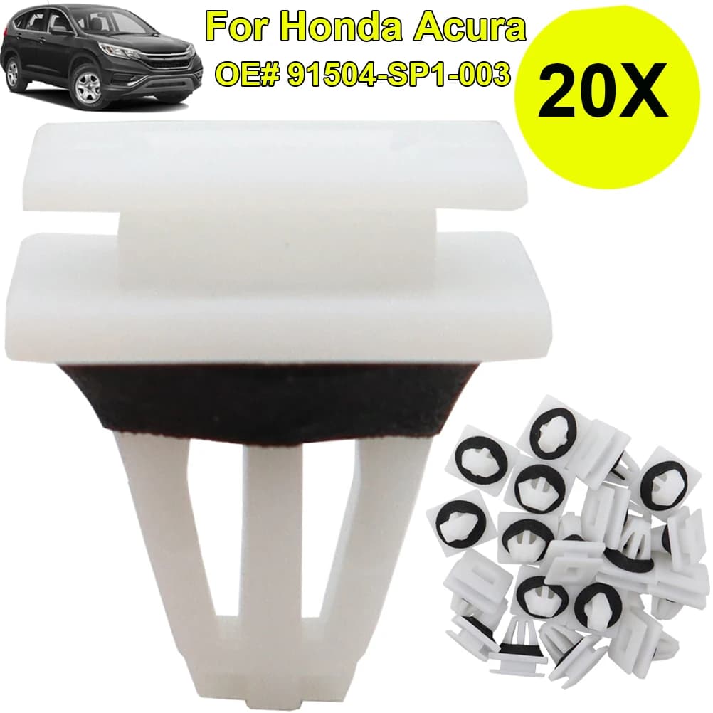 20 PZ/SET Pannello Auto Bilanciere Fermo Gonna Laterale Davanzale Guard Modanatura Copertura di Montaggio Trim Clip OE # 91504-SP1-003 Per Honda Acura