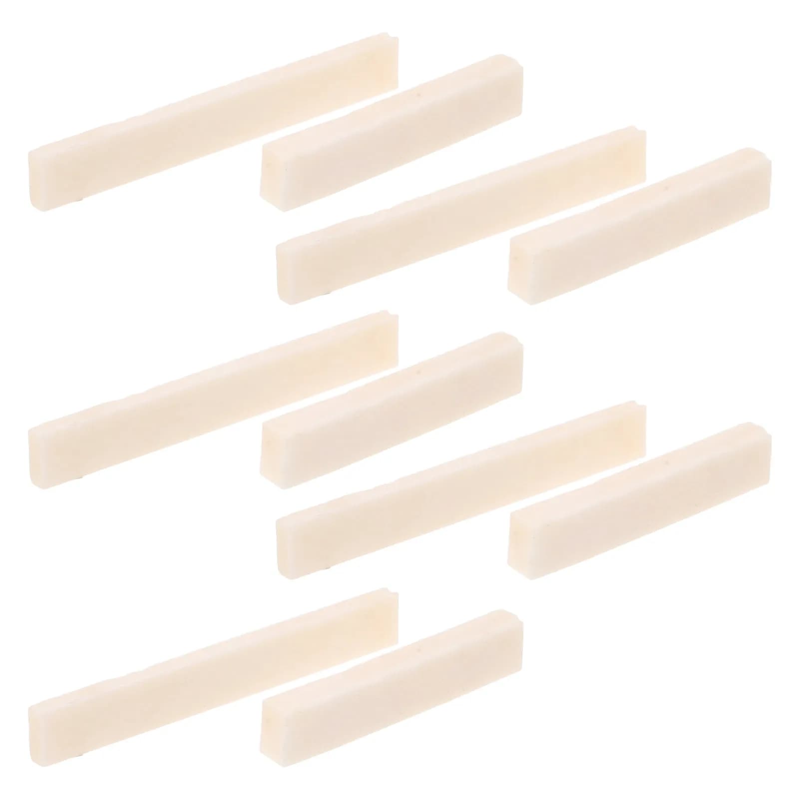 5 Set di Capotasti e Ponti in Osso Grezzo Non Sbiancato per Chitarra, Basso Elettrico, Mandolino Acustico, Banjo, Ukulele