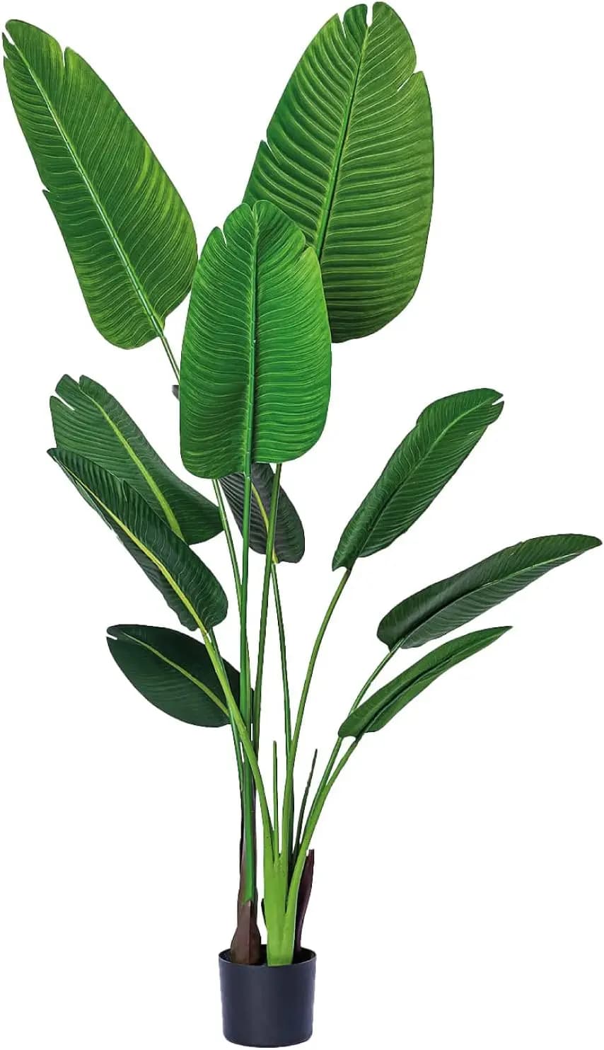 1.5m Silk Bird Artificial Palm Pot For Home Decorations