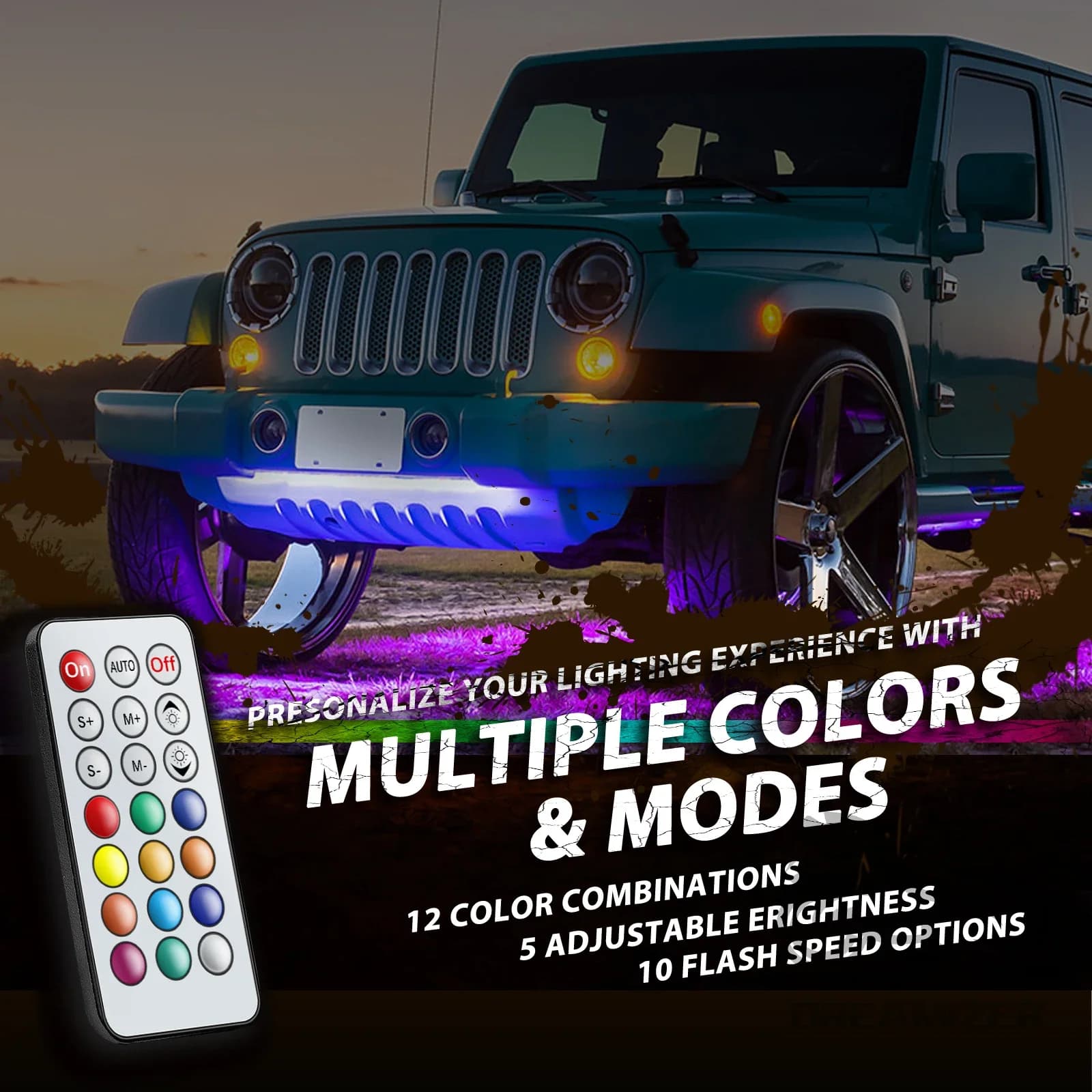 Auto Flessibile Underglow Strip Light LED Underbody APP Controllo remoto del suono RGB Luce al neon Lampada per atmosfera Decorazione automatica