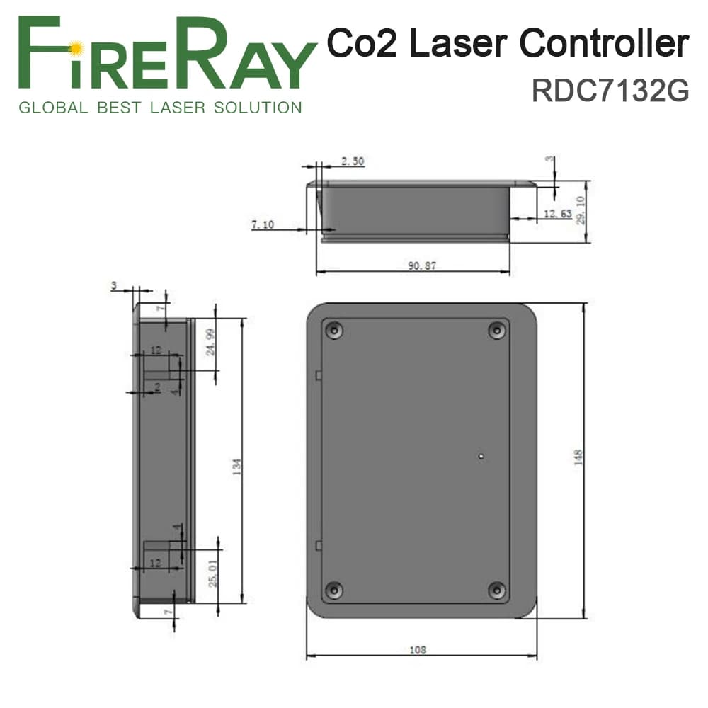 FireRay Ruida RDC7132G Co2 Laser Controller for Special Laser Cutting and Engraving Card