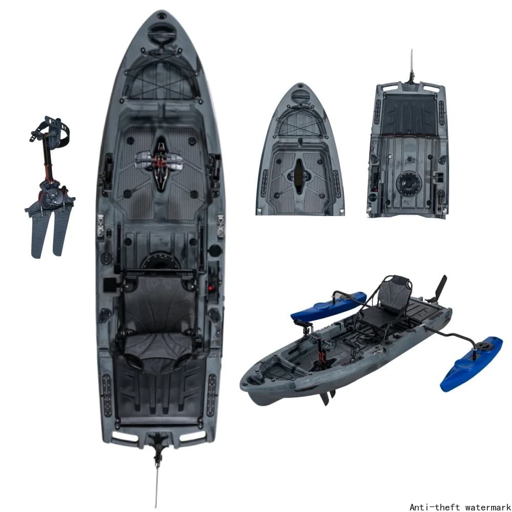 2026 Vendita calda-LSF Nuovo design Pedale pinna Kayak One Person 2.75m Kayak modulare 2 sezioni Barca da pesca staccabile in vendita