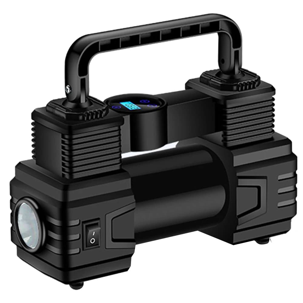 Compressore d'Aria Portatile per Auto 12V 150PSI con Luce LED e Manometro Digitale, Gonfiatore Pneumatici Robusto e di Alta Qualità
