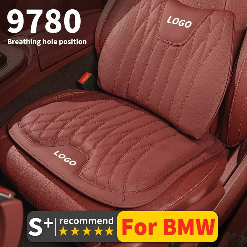Cuscino per la vita del cuscino del sedile del conducente traspirante adatto per cuscino del sedile BMW Cuscino per la vita in pelle Accessori per la modifica degli interni