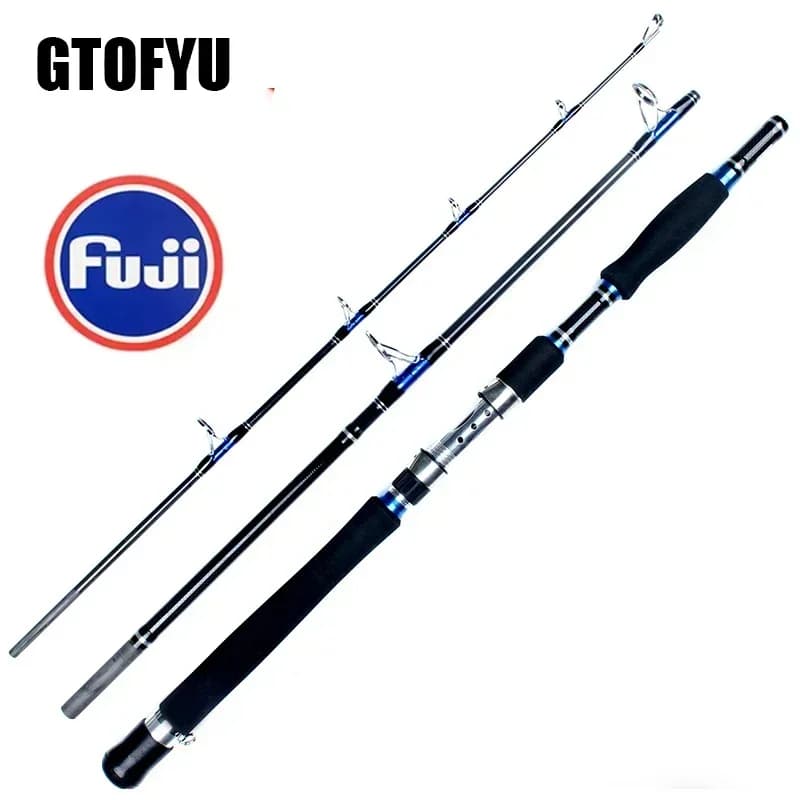 Canna da Pesca Spinning Portatile 1.8M 2.1M | 30-50 libbre | 70-250g | Canna da Pesca per Barca Guidata | Canna da Pesca per Acqua Salata | Canna da Pesca per Jigging e Trolling da Barca
