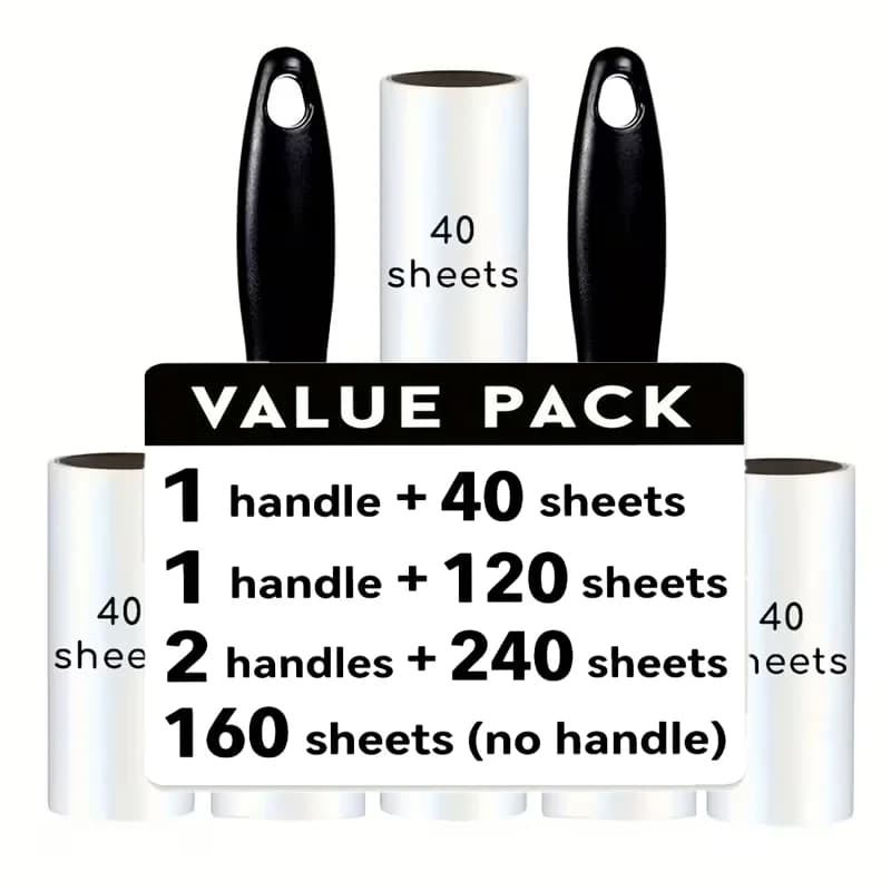 40/120/160/240sheets, Lint Roller, Pet Hair Remover Roller, Lint Roller Refills, Tearable Sticky Lint Roller, Lint Rollers for P