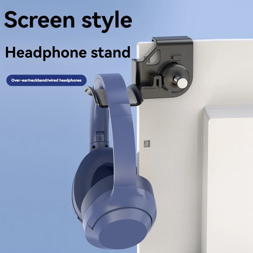 X64A-Headset Bracket Headphone Stand PC Monitor Hanger Wall Hook For Desktop Organizer A