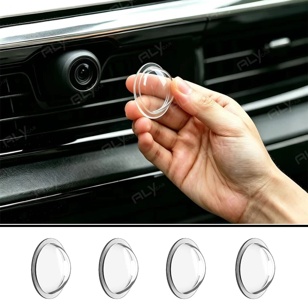 2/4 Pezzi Protezione Lente Telecamera Auto Impermeabile Anti-Graffio HD per Telecamera Posteriore Panoramica a 360° con Ganci Accessori Auto