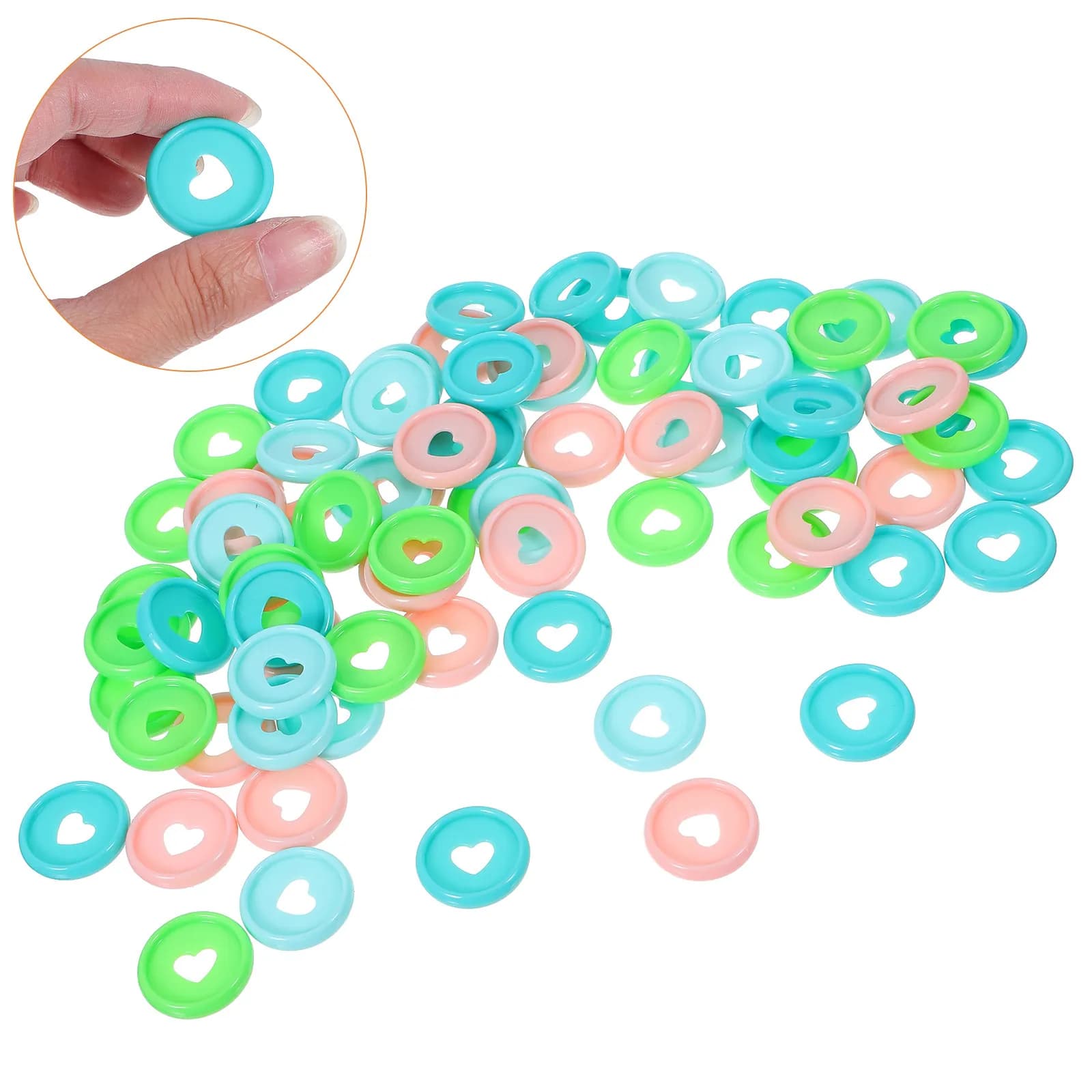 80 Pezzi Dischi per Rilegatura Colore Macaron, Fibbie in Plastica per Rilegatura a Fogli Mobili per Agende, Quaderni e Forniture per Rilegatura Libri