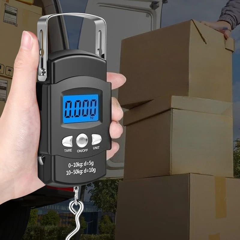 Bilancia elettronica portatile da 1 pezzo con metro a nastro Versione ricaricabile Bilancia sospesa portatile Bilancia da pesca per bagagli Express