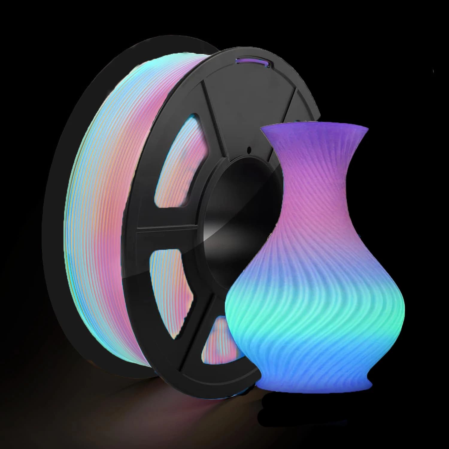 Materials for 3D Printing Fluorescent 1.75mm PLA Long Fiber 250g Self-luminescent Filament Brilling for 3D Printer