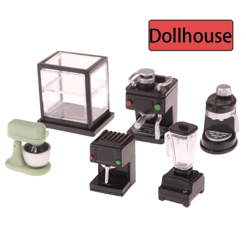 1pc Mini doll house furniture miniature coffee maker cup coffee racks simulation doll house furniture toys DIY doll house