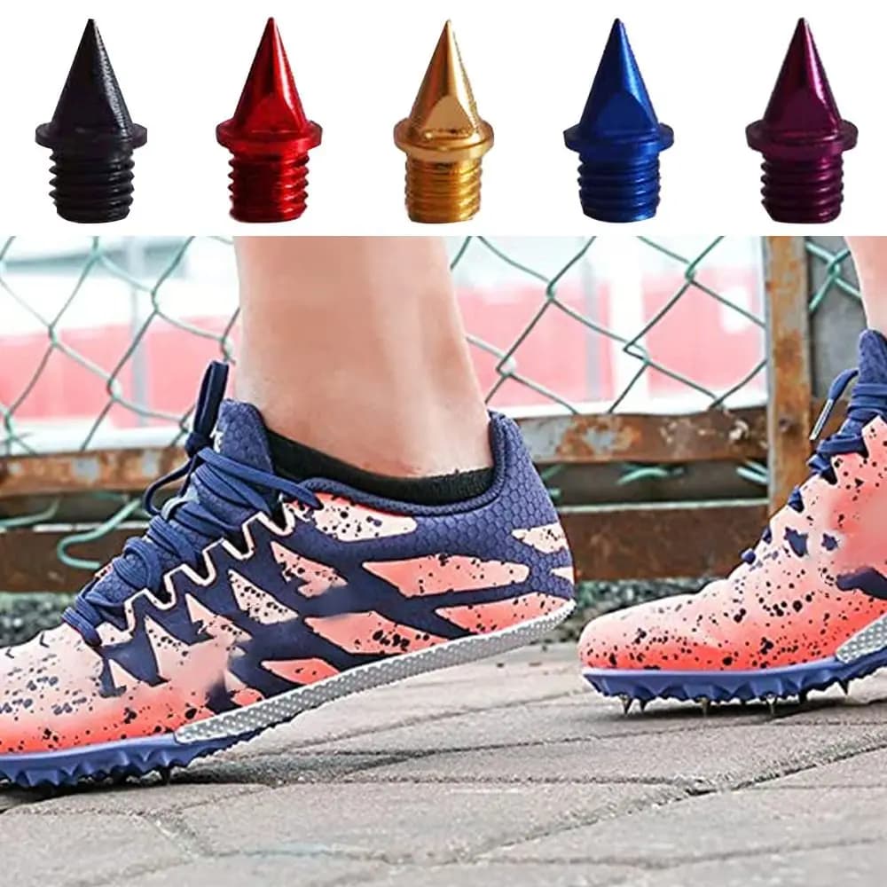 20 Pezzi Chiodi in Carbonio da 1/4 di Pollice con Chiave per Scarpe da Pista e Atletica Leggera