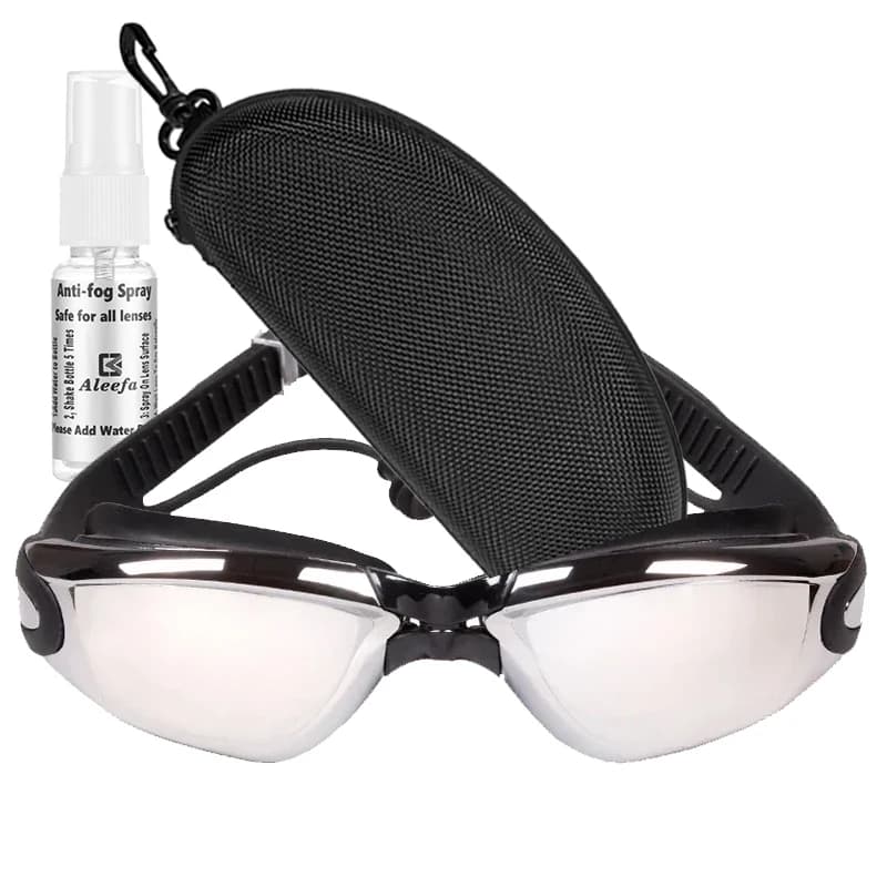 Customize Myopia Swimwear Glasses Plated with diopters Silicone Belts Diving Glasses Acetate Men's Antifogment