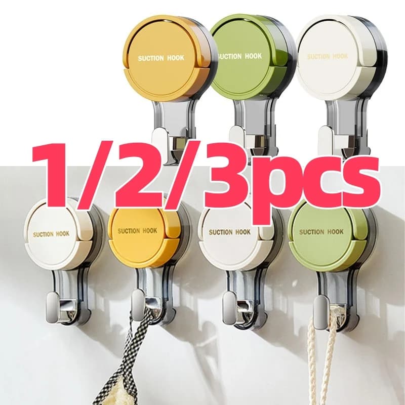 Suction Cup Hook, Strong Vacuum, No Punching, Adhesive Hook, Towel Rack, Kitchen, Bathroom, Bathroom, Wall, No Marks, Movable