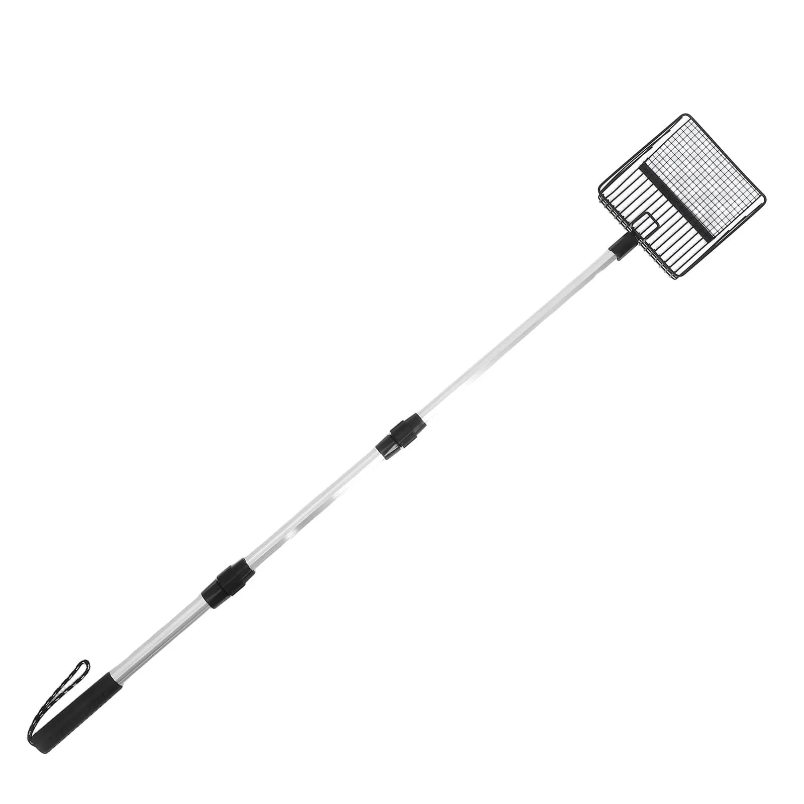Extendable Metal Cat Litter Scoop Adjustable Handle Deep Slatted Sifter Ergonomic Nonslip Grip for Litter Box Chicken Coop