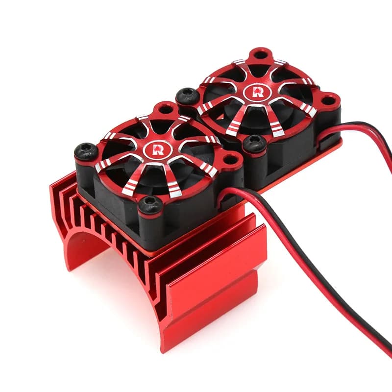 Accessories Model Rc Auto Electric Brushless Coal Brush Engine Radiator Cover + Cooling Fan for Trx-4 Scxi10 Rc4wd Rc Car 540 550