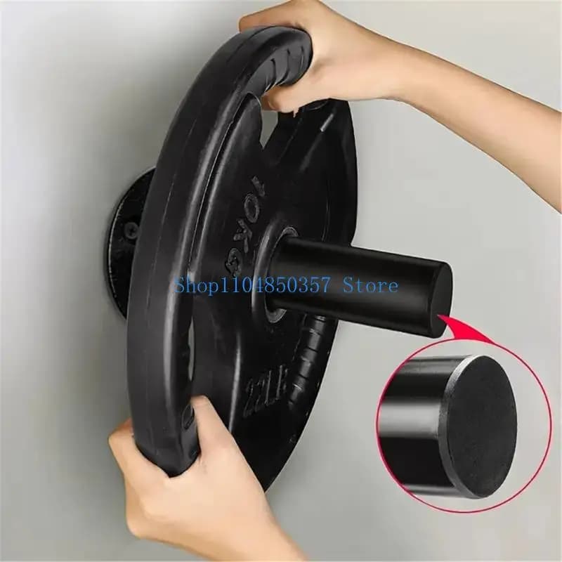 652F Durability Pull Up Handle With Weight Plate Rod Wall Mounted Barbell Plate Rack For Versatile Muscle Building Exercises