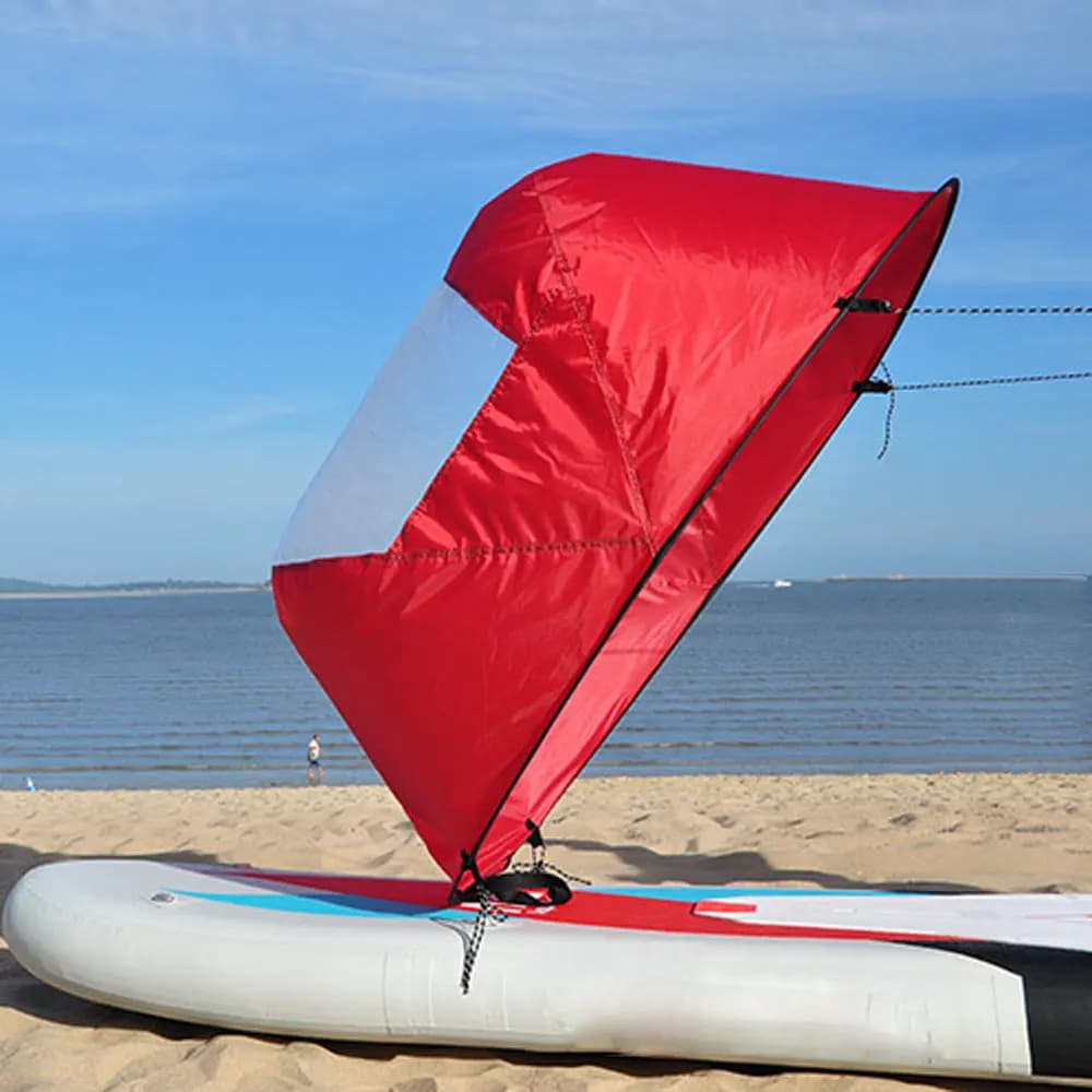 Kayak Boat Wind Paddle Sailing Kit Popup Board Sail Rowing Downwind Boat Windpaddle con finestra trasparente accessori per Kayak