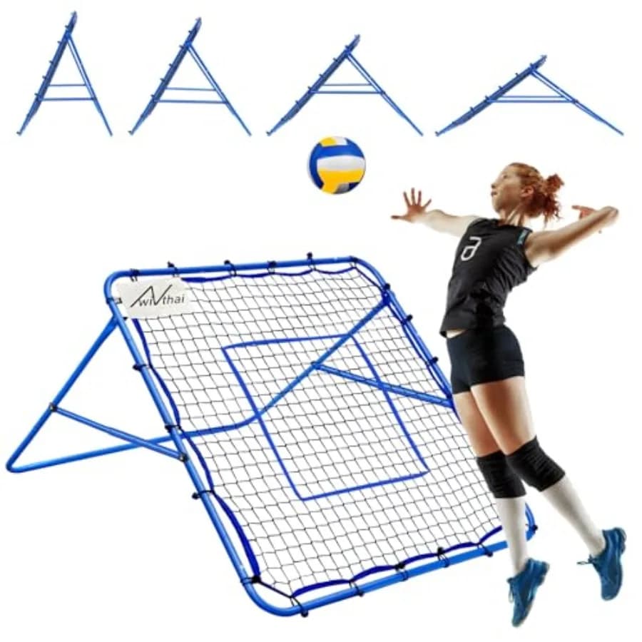 Rete di Rimbalzo Professionale per Pallavolo e Lacrosse, per Giardino, 7x4FT/6x4FT/4x4FT, con Zona di Tiro e Bersaglio