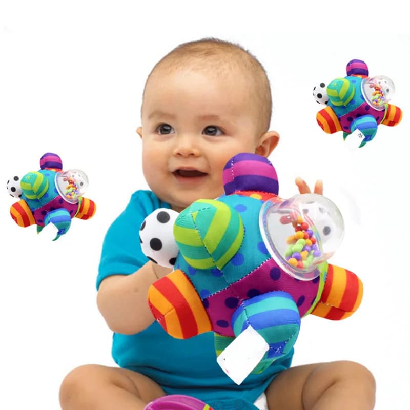 Ball Rattles Toddlers Sensory Bell Toys Cognitive Developmental Bumpy Newborns Brain Development Toy for Kids Infant Babies Gift