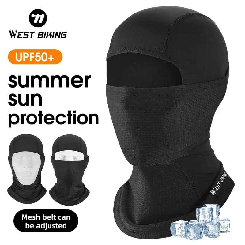 WEST BIKING Copricapo Ciclismo in Seta Ghiacciata UPF50+ Estivo Rinfrescante Copertura Integrale Traspirante Morbida Maschera da Bici Sottocasco Attrezzatura Bici