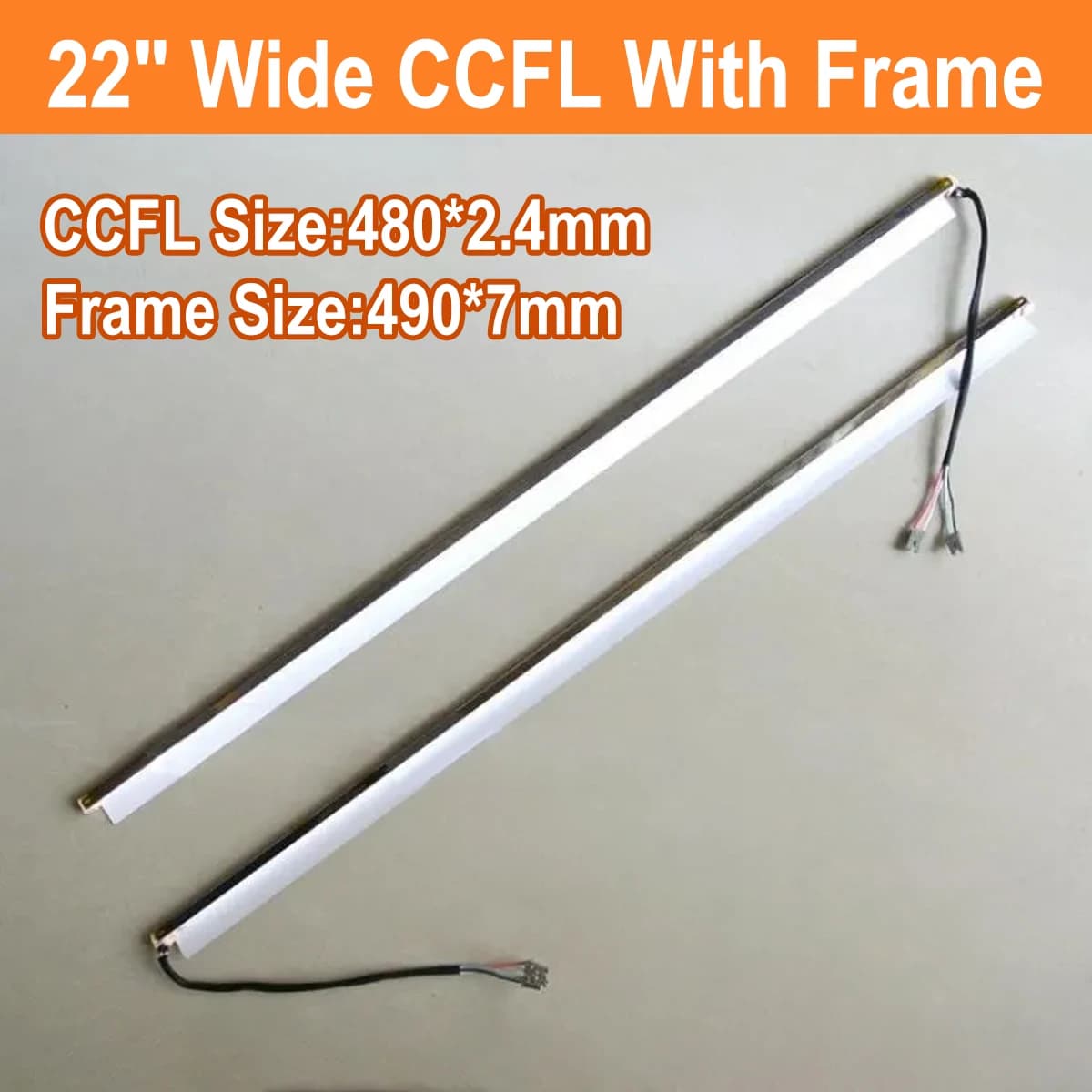 2 PZ 22 ''pollici di larghezza doppie lampade CCFL con cornice, retroilluminazione lampada LCD con alloggiamento, CCFL con coperchio, CCFL: 480 mm x 2,4 mm, QUADRO: 490 mm x 7 mm