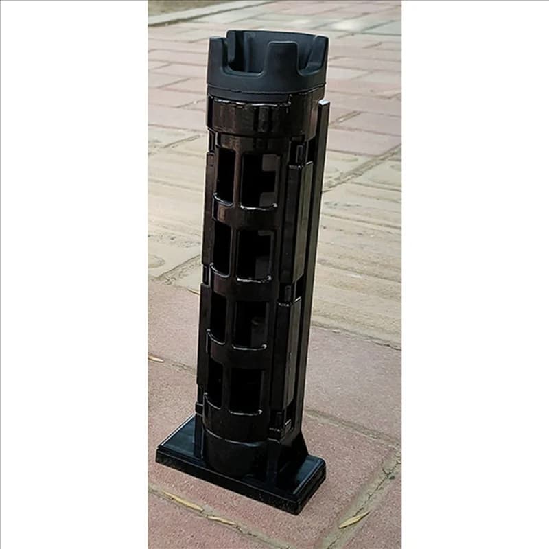 ABHS-4X Fishing rod holder Zattera Fishing rod accessories Vertical insertion device for fishing equipment MEIHO Box-Nero