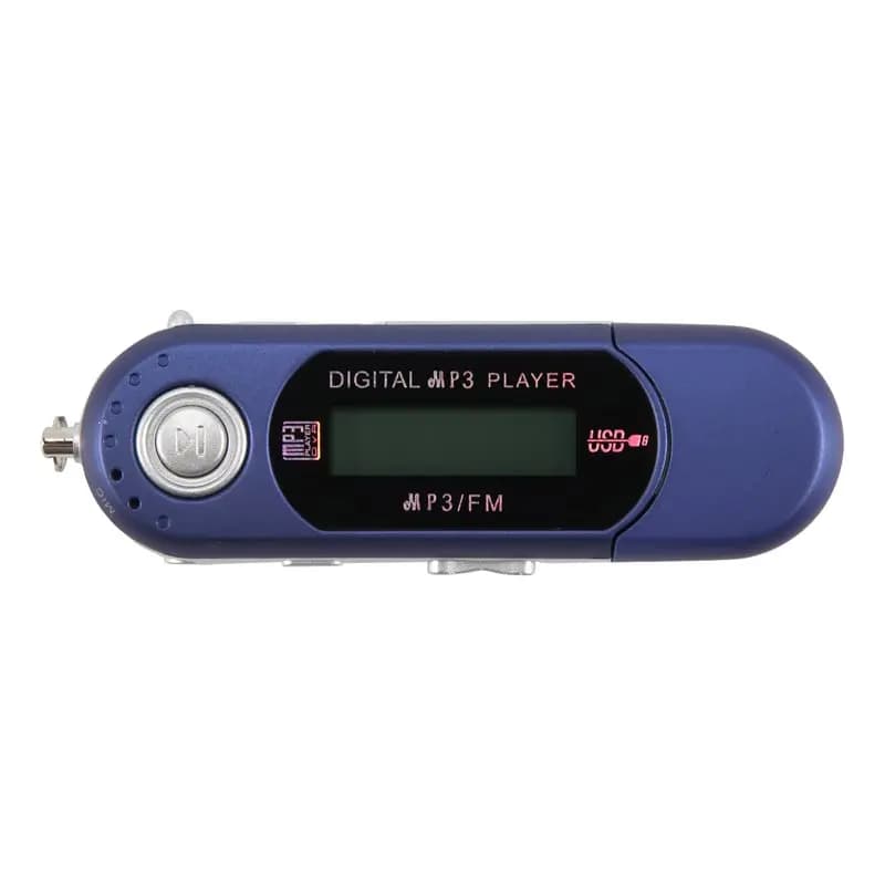 Mini MP3 Player USB 2.0 Small Flash Drive Multilanguage LCD Music Player With 3.5Mm Audio Jack Automatic Shutdown Durable (B)