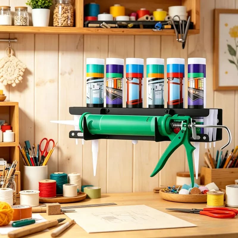 Metal Hot Glue Gun Holder Wall Mounted Glue Gun Stand Heat Resistant Stable Base for DIY Craft Repair Tool Storage Easy Install