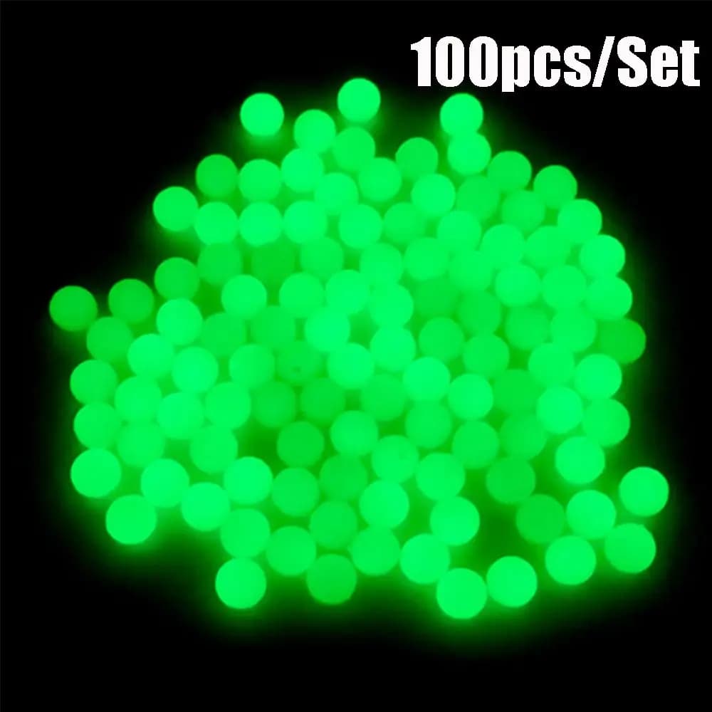 100 pcs/floating fishing bags beads bright light balls for night sea fishing 4/5/6/8mm