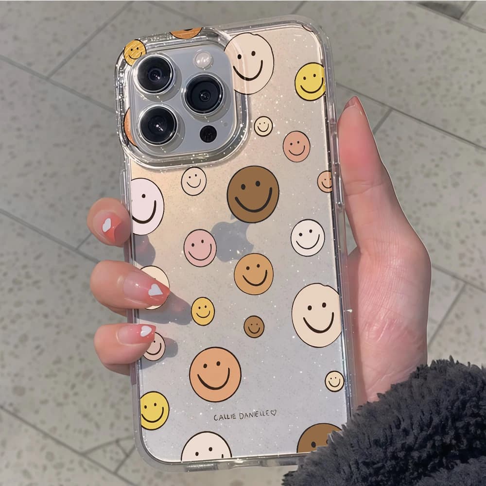 Neutral Tone Doodle Shockproof Protective Case For iphone 17 Air 14 15 16 11 12 13 Pro Max 16E 17E 14 15 16 Plus XR X Soft Cover