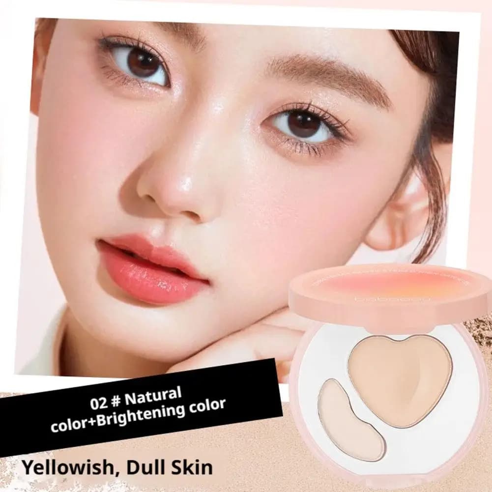 Palette di blush illuminante opaco 3D Peach a doppio effetto, controllo dell'olio a lunga durata, illumina il tono della pelle, cosmetici per il trucco naturale