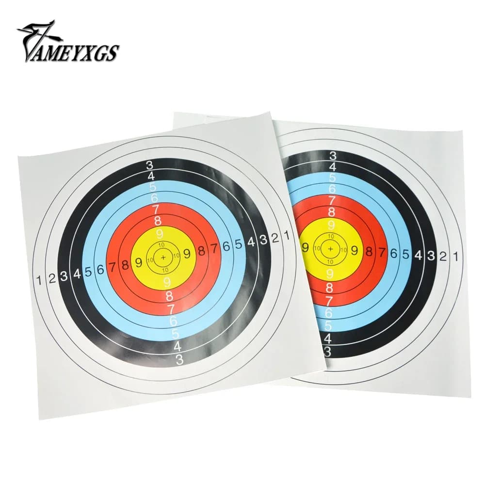 Chiodo bersaglio in plastica di carta patinata addensata 60X60 CM per tiro con l'arco Caccia Tiro Competizione sportiva all'aria aperta