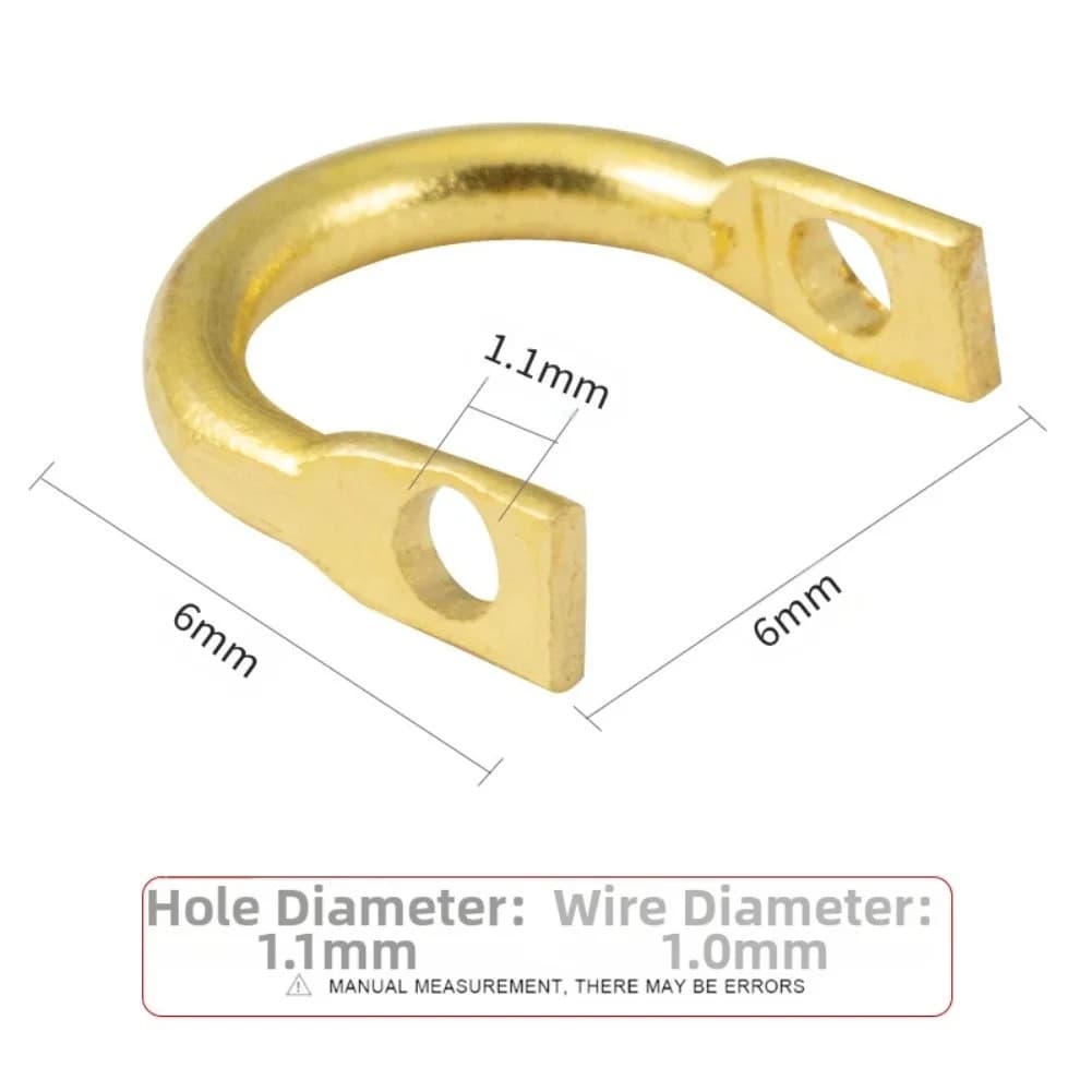 Connettori da pesca Anelli con esca a forma di U Attrezzatura da pesca fai-da-te Costruzione in ottone oro argento Finitura lucida Rotazione liscia