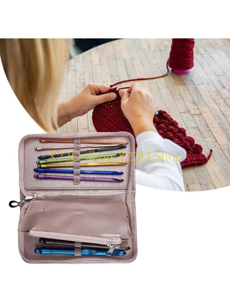 X22D 12 Pcs Crochet Hook Set Colourful Crochet Needle 3.0-10.0mm Knitting Needle
