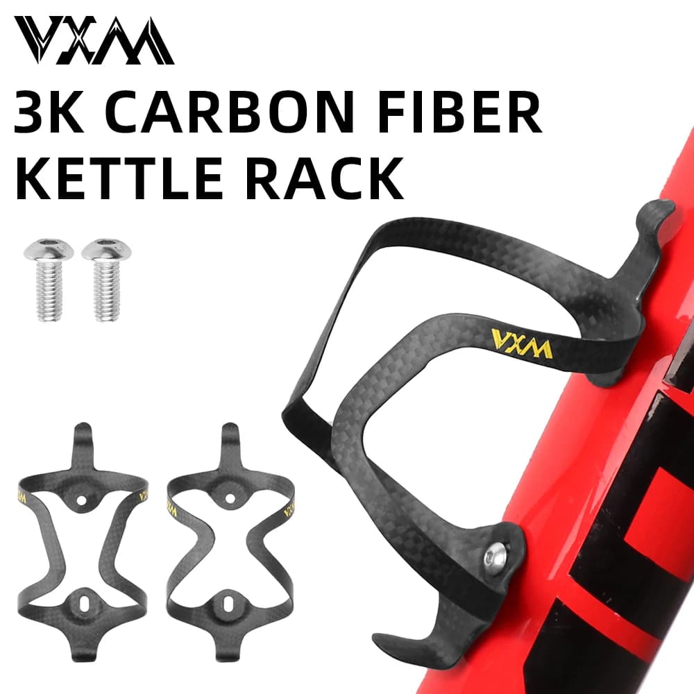 VXM 3k Full Carbon Fiber Bike Water Bottle Holder Ultralight For Diameter 72-75mm MTB Road Bicycle Car Frame Water Bottle Rack