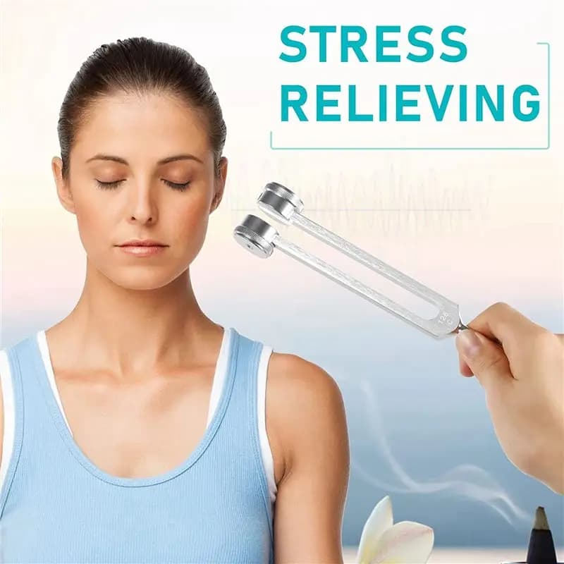 ABKV-Tuning Fork Set (128Hz, 256Hz, 512Hz) Of 15 Pack,Tuning Forks With Reflex Hammer For Sound Healing Sound Vibration Tools
