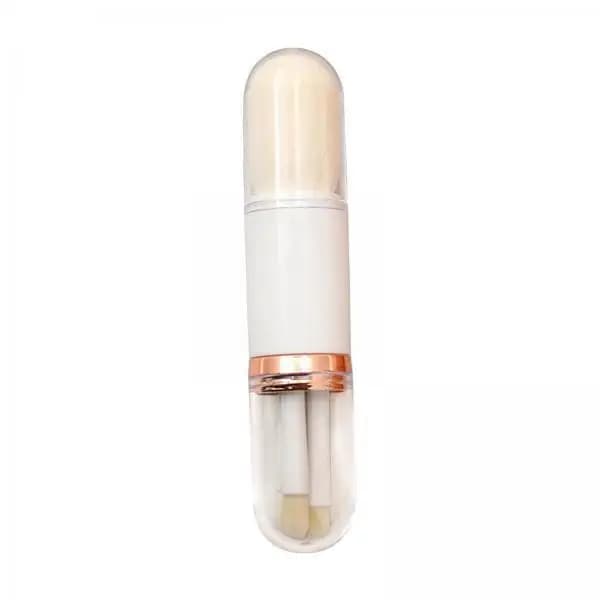 Set di Pennelli per Trucco 4 in 1, Mini Strumento Cosmetico Portatile per Blush, Ombretto, Fondotinta e Polvere, Ideale per Viaggi