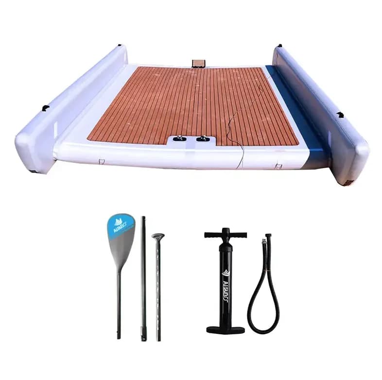 Tubi trainabili per barche da pesca con pontone gonfiabile da 5 m Piattaforma da nuoto per tende da campeggio all'aperto per 6 persone