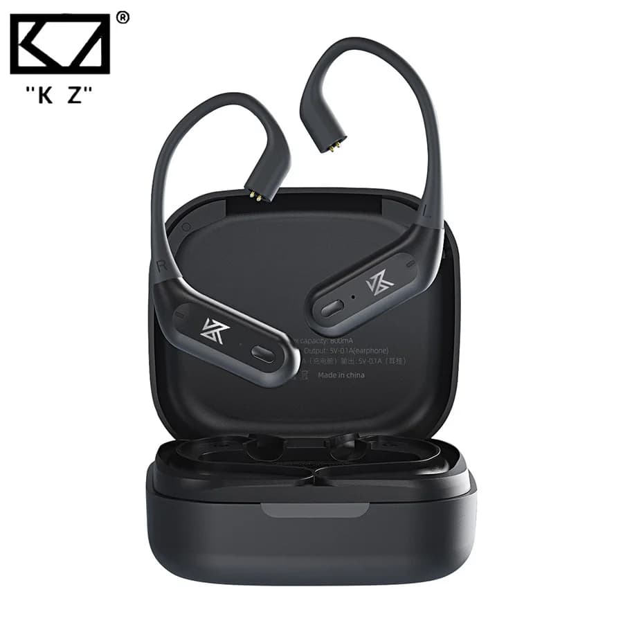 KZ AZ09 PRO Aggiornamento Cavo per auricolari wireless con gancio per l'orecchio Bluetooth 5.2 con custodia di ricarica per cuffie cablate KZ