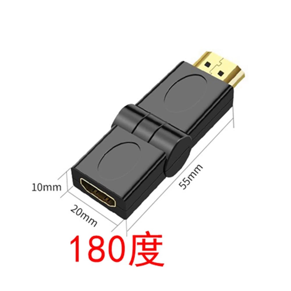 HD HDMI male-female elbow multi angle adjustable head 360 ° and 180 ° , suitable for laptop with TV extension cable