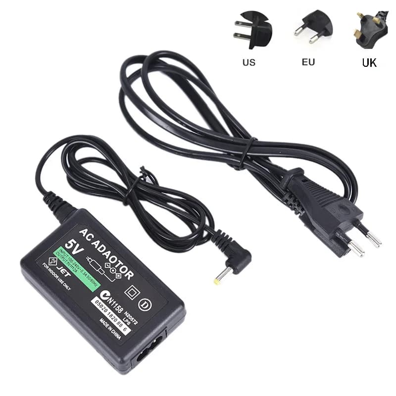 Spina UE USA UK per Sony PSP 1000 2000 3000 Serie Adattatore CA Caricatore da muro piccolo e leggero per cavo di alimentazione caricabatterie PSP